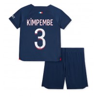 Paris Saint-Germain Presnel Kimpembe #3 Hemmaställ Barn 2023-24 Korta ärmar (+ Korta byxor)